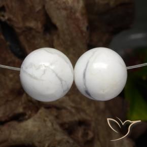 Gemas de Howlita Blanco verdoso natural de 30.50 ct, Esfera / Bola, Opaco