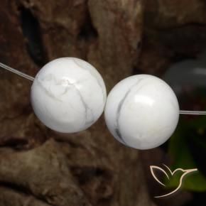 Gemas de Howlita Blanco verdoso natural de 30.50 ct, Esfera / Bola, Opaco
