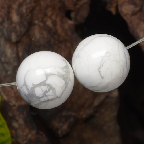 Gemas de Howlita Blanco multicolor natural de 29.96 ct, Esfera / Bola, Opaco