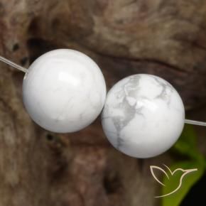 Gemas de Howlita Blanco verdoso natural de 30.41 ct, Esfera / Bola, Opaco