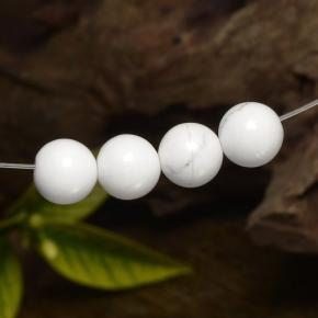 Gemas de howlita blanco multicolor natural de 14,65 ct, esfera / bola, opaco