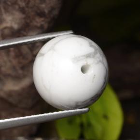 Howlita Blanco verdoso natural de 15.45 ct, Esfera / Bola, Opaco