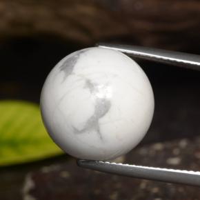 Howlita blanco multicolor natural de 23,14 ct, esfera / bola, opaco