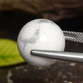 Howlita blanco multicolor natural de 23,14 ct, esfera / bola, opaco