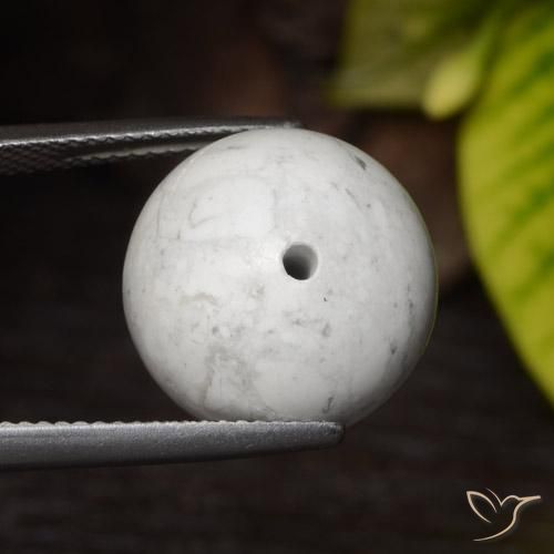 22.74ct Natural Blanco verdoso Howlita, Esfera / Bola, Opaco