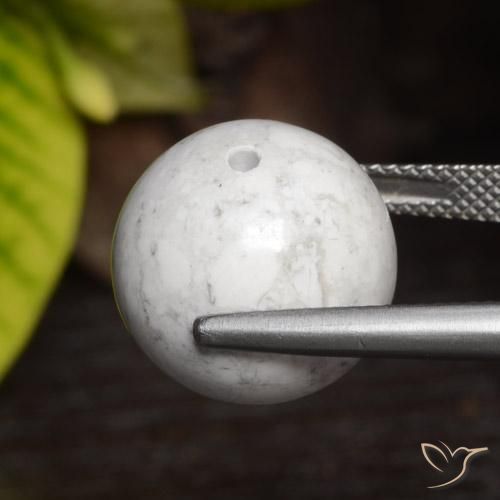 Howlita Blanco verdoso natural de 22.74 ct, Esfera / Bola, Opaco
