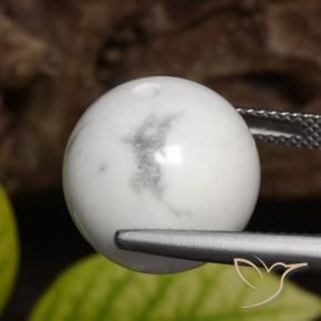 Howlita Blanco verdoso natural de 23.54 ct, Esfera / Bola, Opaco