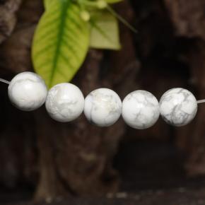 Gemas de howlita blanco natural de 23,00 ct, esfera / bola, opaco