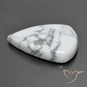 Howlita Blanco verdoso natural de 58.05 ct, En forma de pera, Opaco