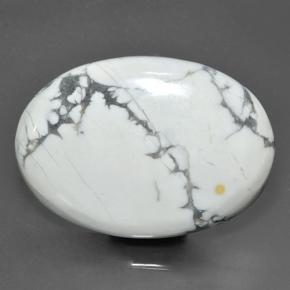 Howlita blanco natural de 84,13 ct, corte óvalo, opaco