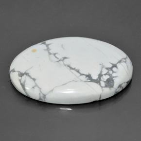 Howlita blanco natural de 84,13 ct, corte óvalo, opaco