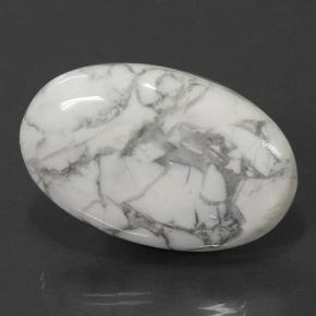 Howlita blanco natural de 58,22 ct, corte óvalo, opaco