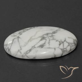Howlita Blanco verdoso natural de 102.41 ct, Ovalada, Opaco