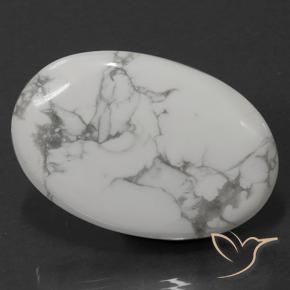 Howlita Blanco verdoso natural de 62.07 ct, Ovalada, Opaco