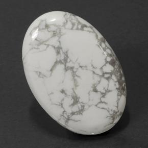 Howlita blanco natural de 66,12 ct, corte óvalo, opaco