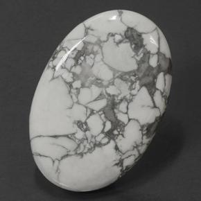 Howlita blanco natural de 113,38 ct, corte óvalo, opaco