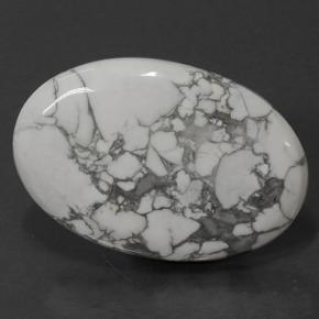 Howlita blanco natural de 113,38 ct, corte óvalo, opaco