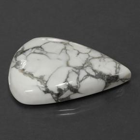 Howlita blanco natural de 48,63 ct, en forma de pera, opaco