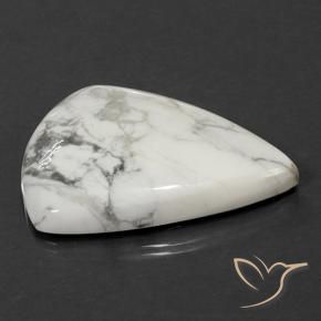 Howlita Blanco verdoso natural de 71.74 ct, En forma de pera, Opaco