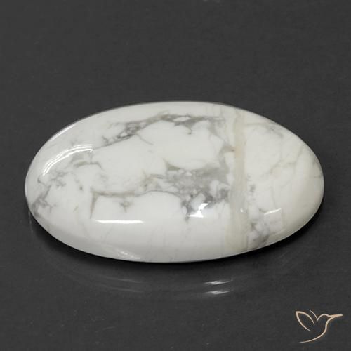 Howlita Blanco verdoso natural de 71.05 ct, Ovalada, Opaco