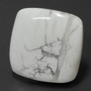 Howlita blanco natural de 78,87 ct, corte cojín, opaco