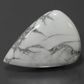 Howlita blanco natural de 81,32 ct, en forma de pera, opaco