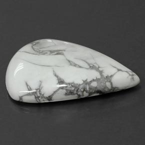Howlita blanco natural de 81,32 ct, en forma de pera, opaco