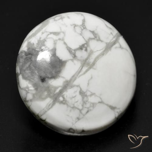 22.71ct Natural Blanco verdoso Howlita, Redondo, Opaco