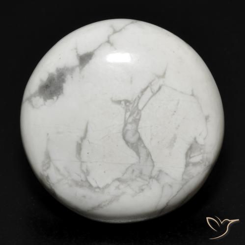 23.11ct Natural Blanco verdoso Howlita, Redondo, Opaco