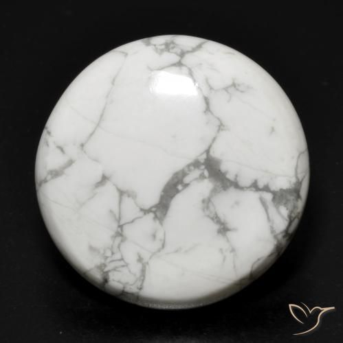 17.88ct Natural Blanco verdoso Howlita, Redondo, Opaco
