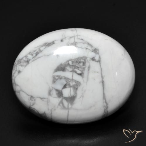 16.71ct Natural Blanco verdoso Howlita, Ovalada, Opaco