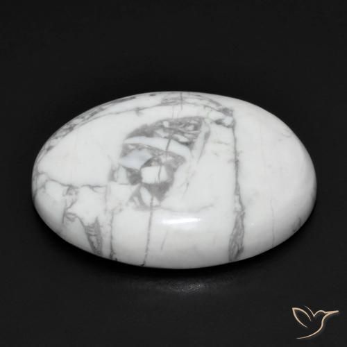 Howlita Blanco verdoso natural de 16.71 ct, Ovalada, Opaco