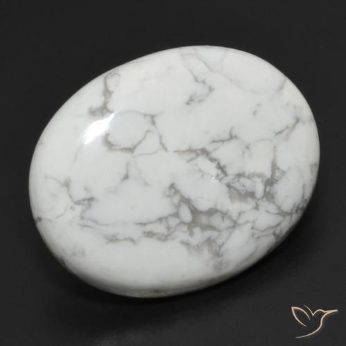 17.33ct Natural Blanco verdoso Howlita, Ovalada, Opaco