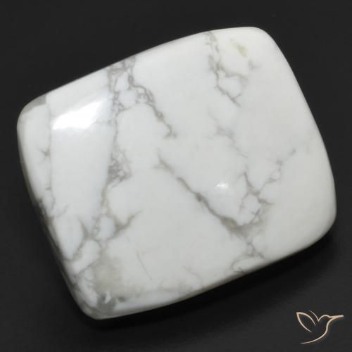 21.82ct Natural Blanco verdoso Howlita, Forma Cojín, Opaco