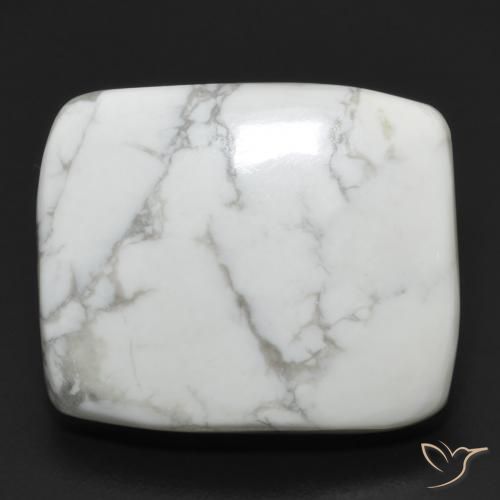 Howlita Blanco verdoso natural de 21.82 ct, Forma Cojín, Opaco