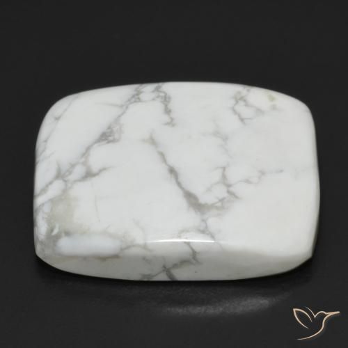 Howlita Blanco verdoso natural de 21.82 ct, Forma Cojín, Opaco