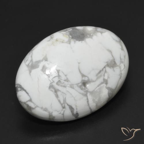 Howlita Blanco verdoso natural de 15.18 ct, Ovalada, Opaco