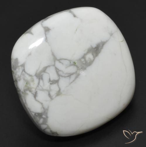 24.04ct Natural Blanco verdoso Howlita, Forma Cojín, Opaco