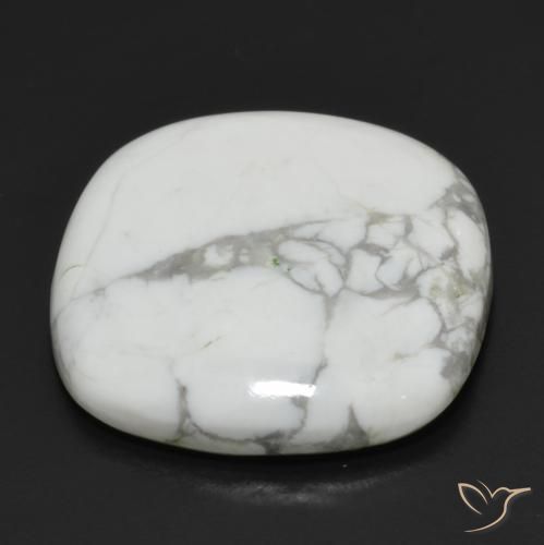 Howlita Blanco verdoso natural de 24.04 ct, Forma Cojín, Opaco