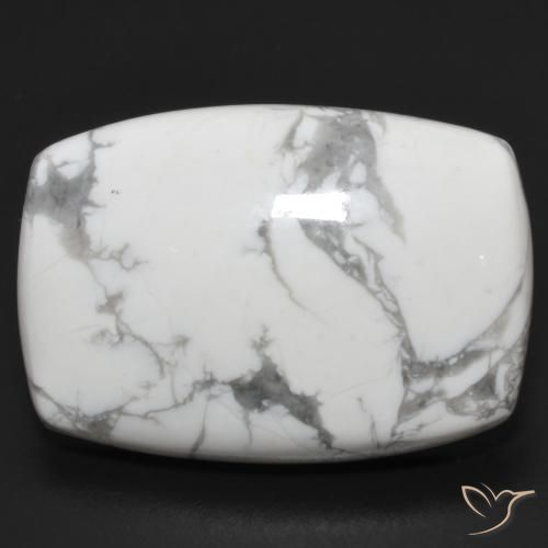 24.16ct Natural Blanco verdoso Howlita, Forma Cojín, Opaco