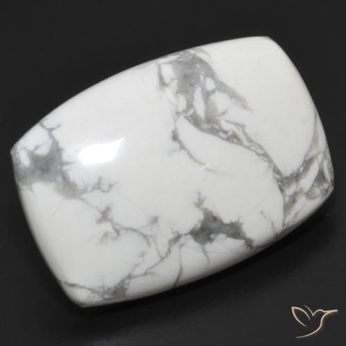 Howlita Blanco verdoso natural de 24.16 ct, Forma Cojín, Opaco