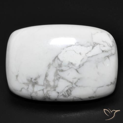 21.56ct Natural Blanco verdoso Howlita, Forma Cojín, Opaco