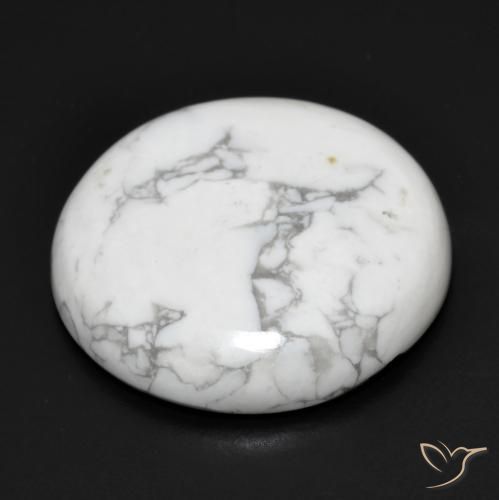 Howlita Blanco verdoso natural de 22.53 ct, Redondo, Opaco