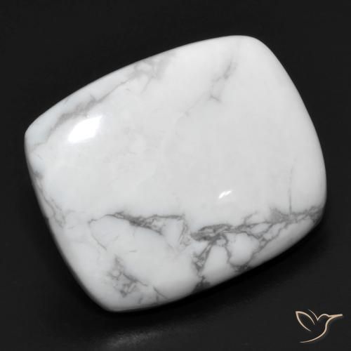 15.56ct Natural Blanco verdoso Howlita, Forma Cojín, Opaco