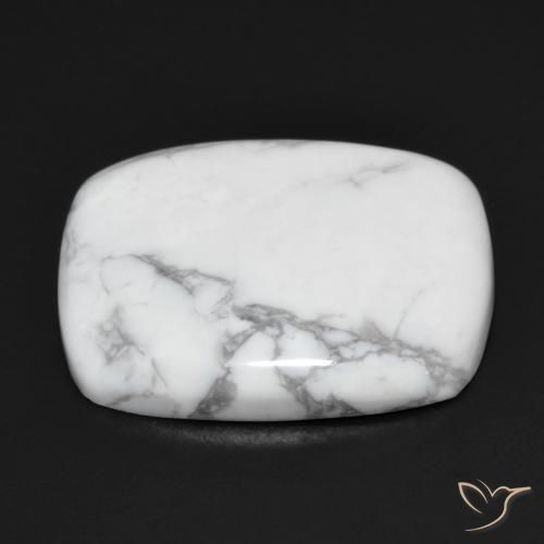 Howlita Blanco verdoso natural de 15.56 ct, Forma Cojín, Opaco