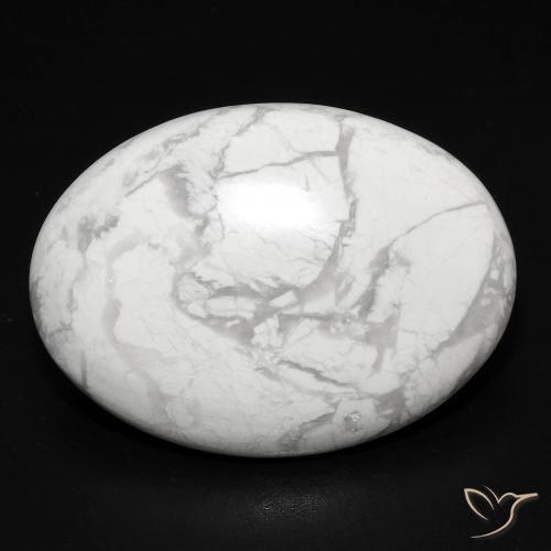 17.14ct Natural Blanco verdoso Howlita, Ovalada, Opaco