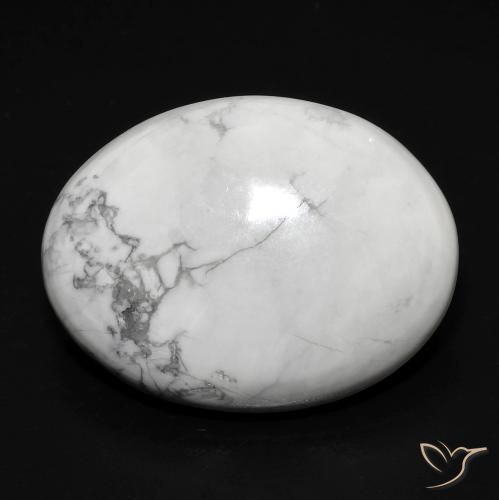 15.06ct Natural Blanco verdoso Howlita, Ovalada, Opaco