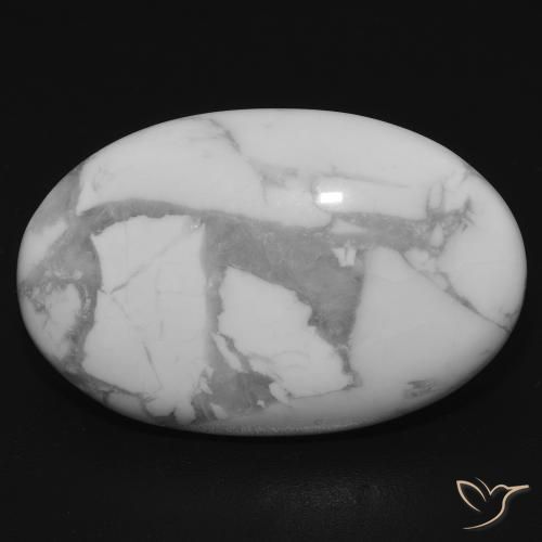 16.11ct Natural Blanco verdoso Howlita, Ovalada, Opaco