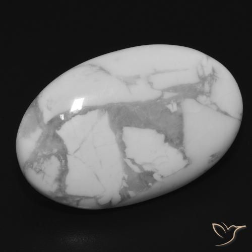 Howlita Blanco verdoso natural de 16.11 ct, Ovalada, Opaco