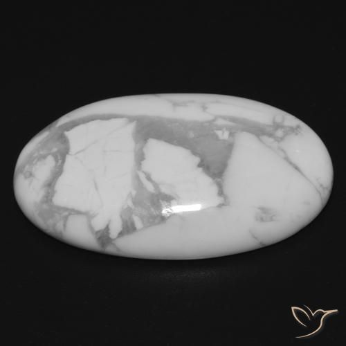 Howlita Blanco verdoso natural de 16.11 ct, Ovalada, Opaco